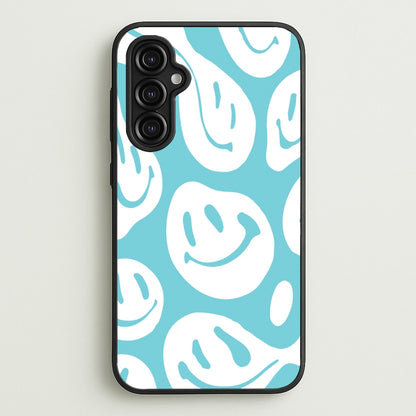 Trippn Smiley - Blue  - Abstract Patterns Phone Case for Galaxy A14