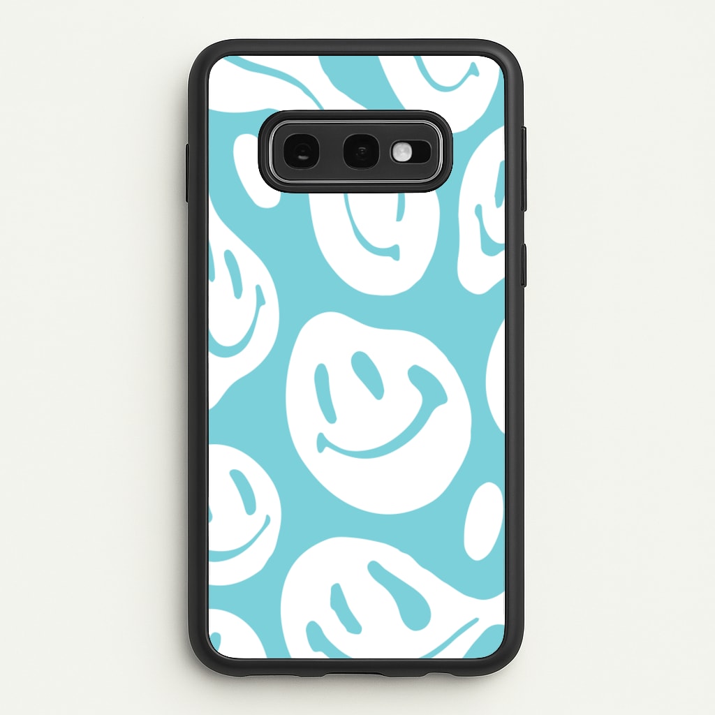 Trippn Smiley - Blue  - Abstract Patterns Phone Case for Galaxy S10e