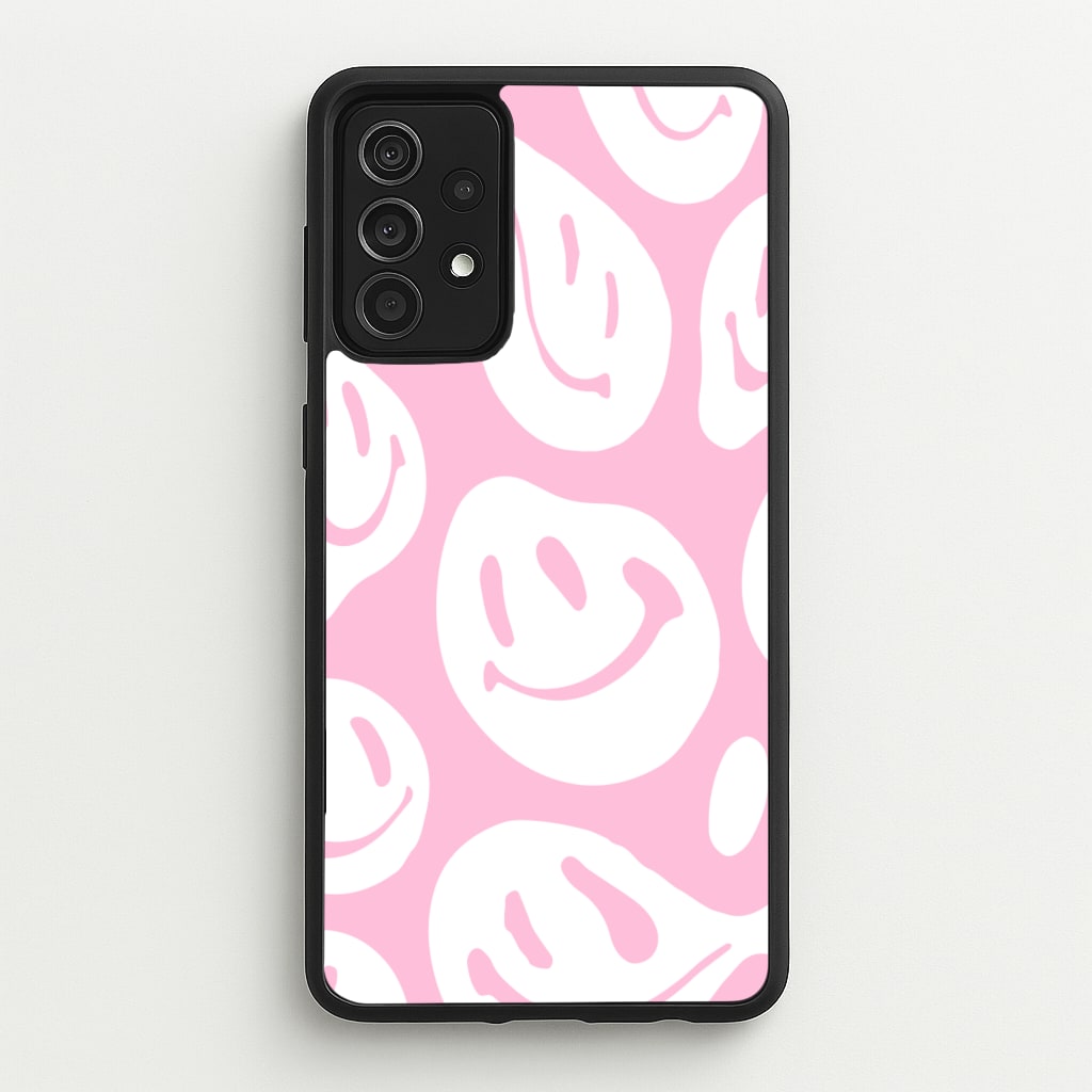 Trippn Smiley - Pink  - Abstract Patterns Phone Case for Galaxy A52 / A52s