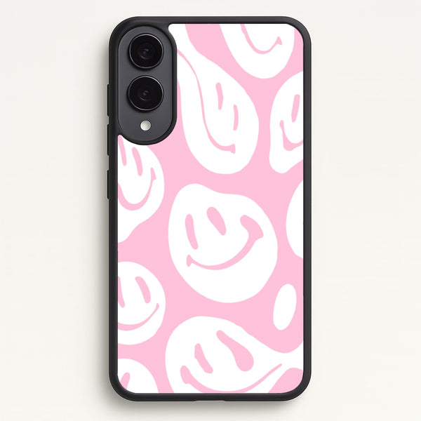 Trippn Smiley - Pink  - Abstract Patterns Phone Case for Galaxy S25 Edge