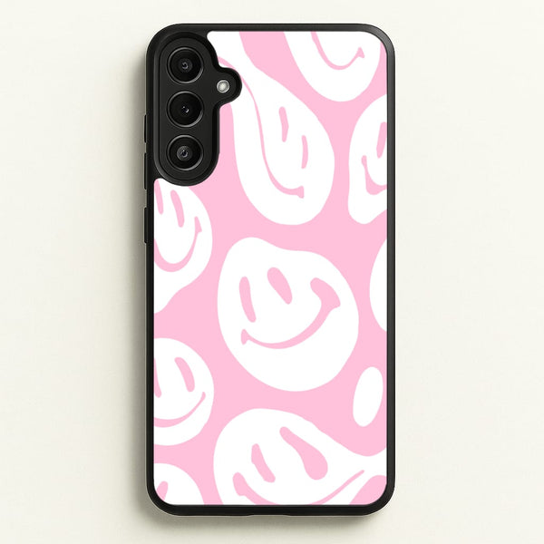 Trippn Smiley - Pink  - Abstract Patterns Phone Case for Galaxy A34