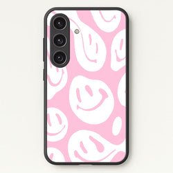 Trippn Smiley - Pink  - Abstract Patterns Phone Case for Galaxy S25 Plus