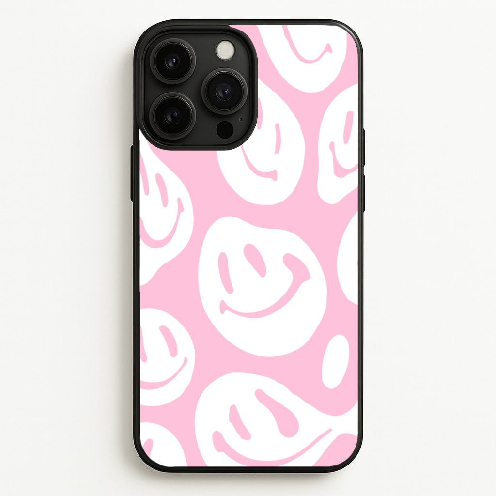 Trippn Smiley - Pink  - Abstract Patterns Phone Case for iPhone 13 Pro Max