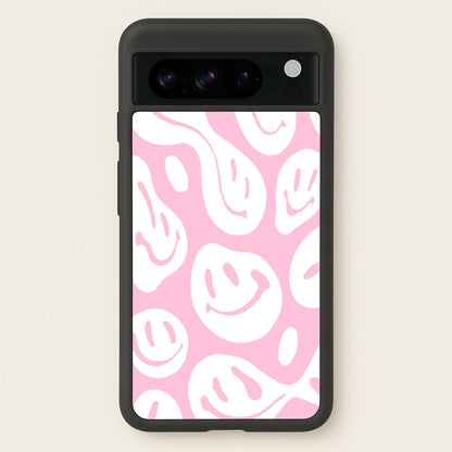 Trippn Smiley - Pink  - Abstract Patterns Phone Case for Google Pixel 8 Pro