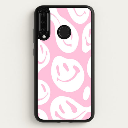 Trippn Smiley - Pink  - Abstract Patterns Phone Case for Huawei P30 Lite