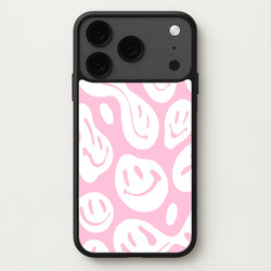 Trippn Smiley - Pink Phone Case for iPhone 17 Pro