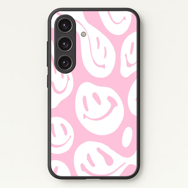 Trippn Smiley - Pink  - Abstract Patterns Phone Case for Galaxy S25