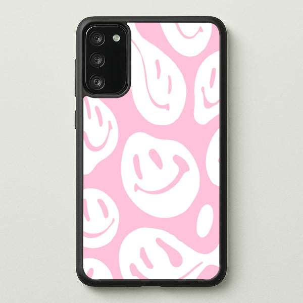Trippn Smiley - Pink  - Abstract Patterns Phone Case for Galaxy S20