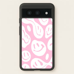 Trippn Smiley - Pink  - Abstract Patterns Phone Case for Google Pixel 8a