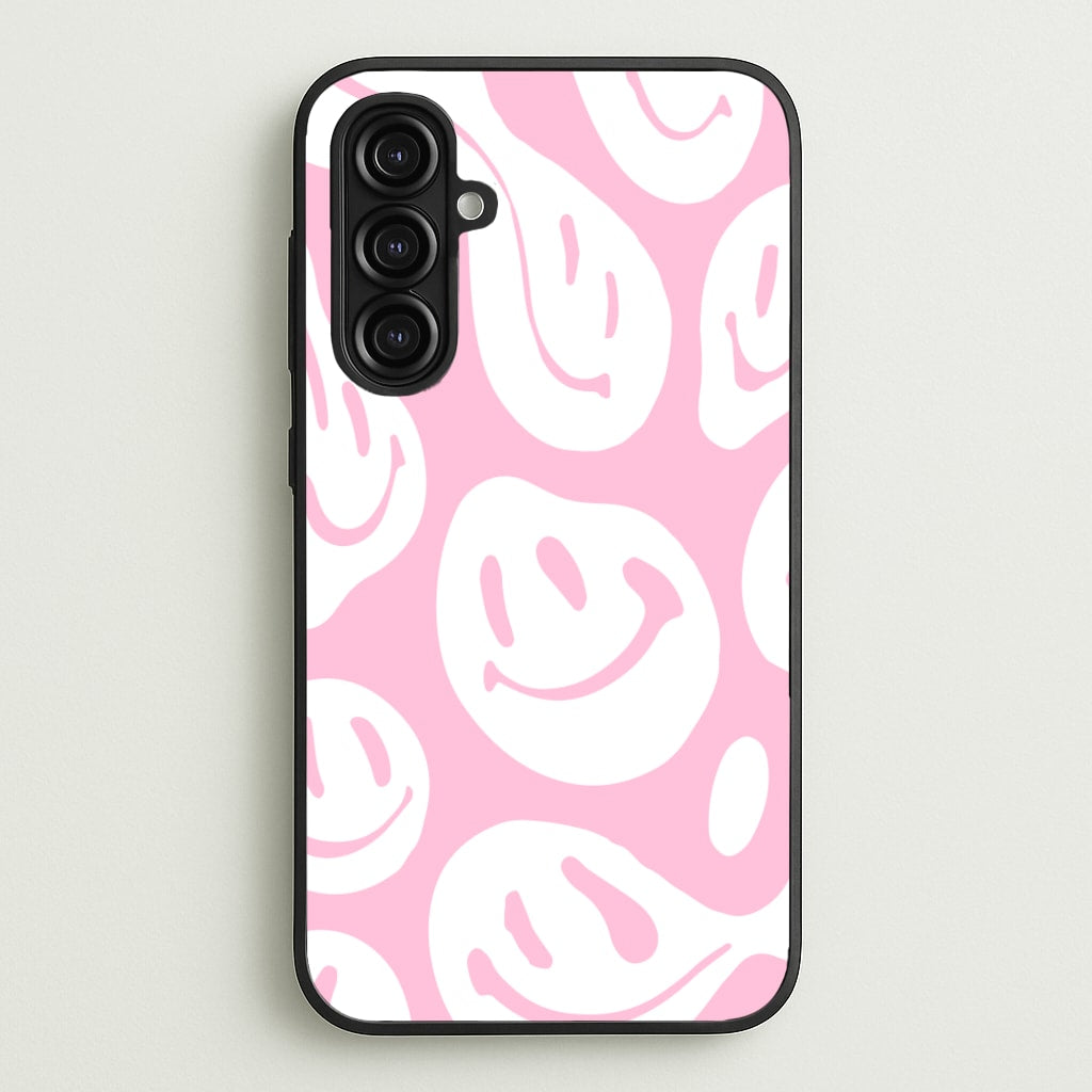 Trippn Smiley - Pink  - Abstract Patterns Phone Case for Galaxy A16