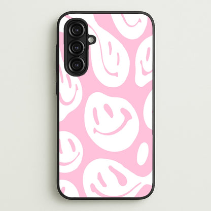 Trippn Smiley - Pink  - Abstract Patterns Phone Case for Galaxy A16