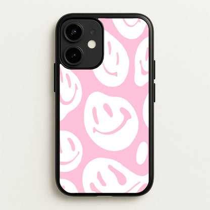 Trippn Smiley - Pink  - Abstract Patterns Phone Case for iPhone 12 Mini