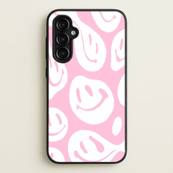 Trippn Smiley - Pink  - Abstract Patterns Phone Case for Galaxy A54