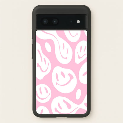 Trippn Smiley - Pink  - Abstract Patterns Phone Case for Google Pixel 7