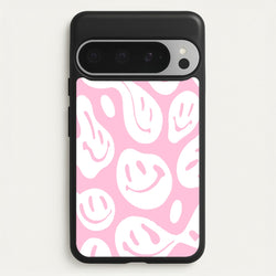 Trippn Smiley - Pink  - Abstract Patterns Phone Case for Google Pixel 9 Pro XL