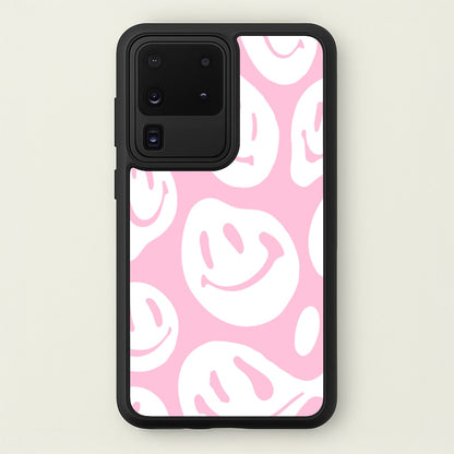 Trippn Smiley - Pink  - Abstract Patterns Phone Case for Galaxy S20 Ultra