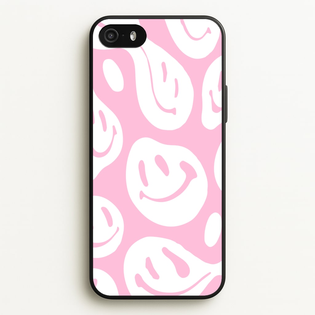 Trippn Smiley - Pink  - Abstract Patterns Phone Case for iPhone 5 / 5s / SE 2016