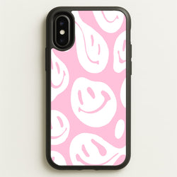 Trippn Smiley - Pink  - Abstract Patterns Phone Case for iPhone X / XS