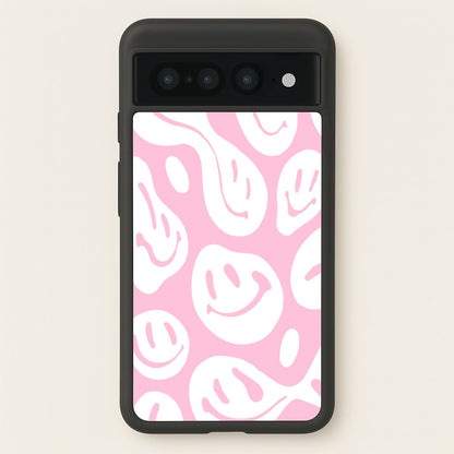 Trippn Smiley - Pink  - Abstract Patterns Phone Case for Google Pixel 7 Pro