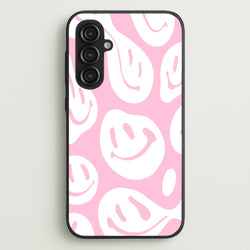 Trippn Smiley - Pink  - Abstract Patterns Phone Case for Galaxy S23FE