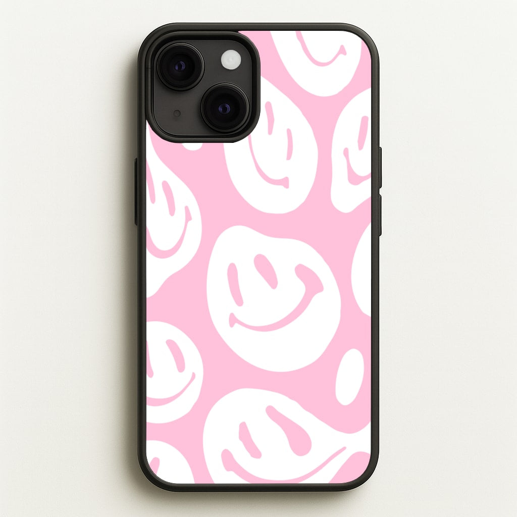 Trippn Smiley - Pink  - Abstract Patterns Phone Case for iPhone 13 Mini