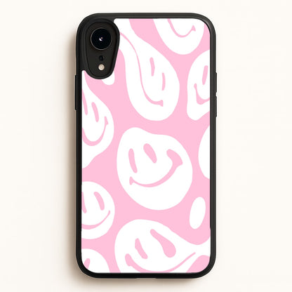 Trippn Smiley - Pink  - Abstract Patterns Phone Case for iPhone XR