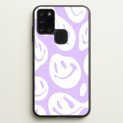 Trippn Smiley - Purple  - Abstract Patterns Phone Case for Galaxy A21s