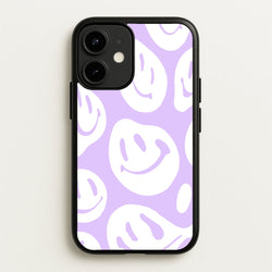 Trippn Smiley - Purple  - Abstract Patterns Phone Case for iPhone 12 / 12 Pro