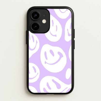 Trippn Smiley - Purple  - Abstract Patterns Phone Case for iPhone 12 / 12 Pro