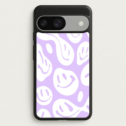 Trippn Smiley - Purple  - Abstract Patterns Phone Case for Google Pixel 9 / 9 Pro