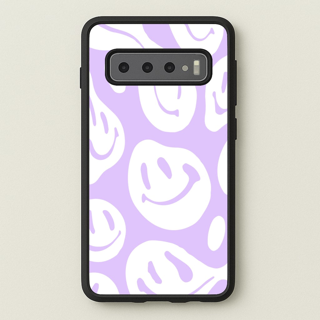 Trippn Smiley - Purple  - Abstract Patterns Phone Case for Galaxy S10