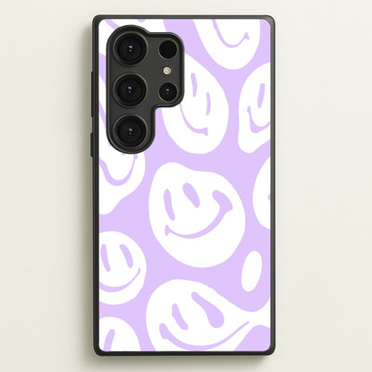 Trippn Smiley - Purple  - Abstract Patterns Phone Case for Galaxy S25 Ultra