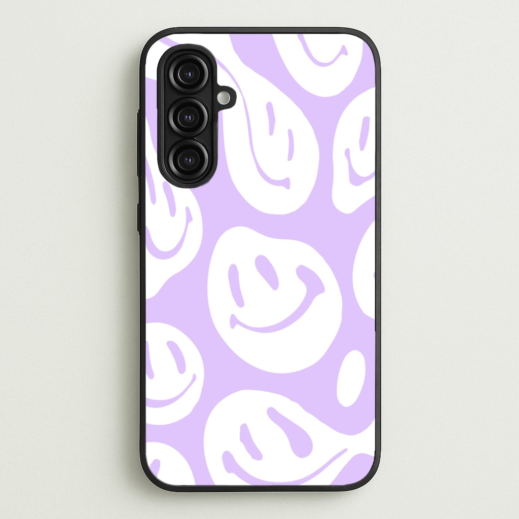 Trippn Smiley - Purple  - Abstract Patterns Phone Case for Galaxy A16