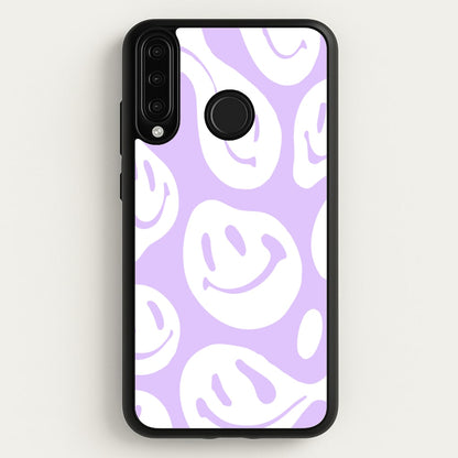 Trippn Smiley - Purple  - Abstract Patterns Phone Case for Huawei P30 Lite