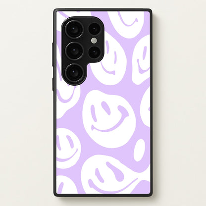 Trippn Smiley - Purple  - Abstract Patterns Phone Case for Galaxy S24 Ultra