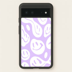 Trippn Smiley - Purple  - Abstract Patterns Phone Case for Google Pixel 6