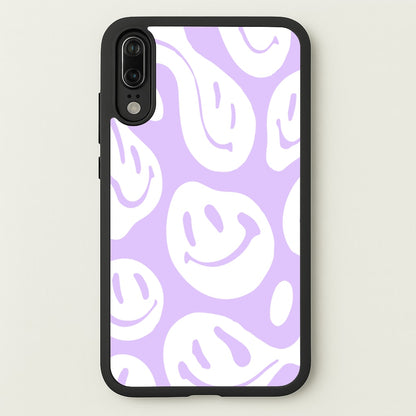 Trippn Smiley - Purple  - Abstract Patterns Phone Case for Huawei P20