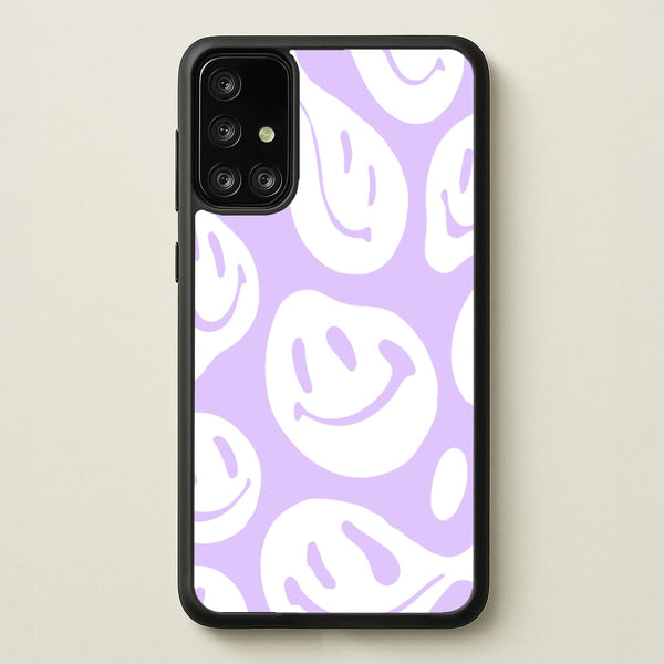 Trippn Smiley - Purple  - Abstract Patterns Phone Case for Galaxy A71