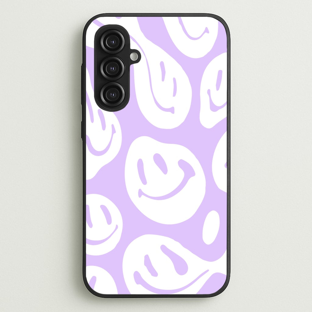 Trippn Smiley - Purple  - Abstract Patterns Phone Case for Galaxy S23FE