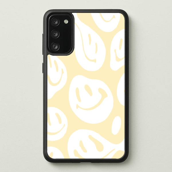 Trippn Smiley - Yellow  - Abstract Patterns Phone Case for Galaxy S20