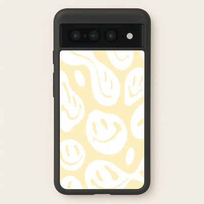 Trippn Smiley - Yellow  - Abstract Patterns Phone Case for Google Pixel 7 Pro