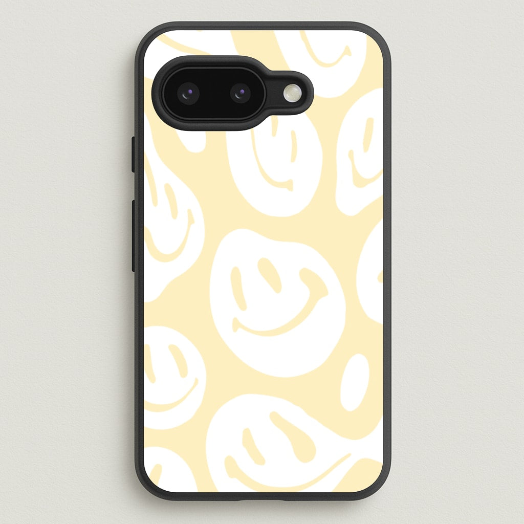 Trippn Smiley - Yellow  - Abstract Patterns Phone Case for Google Pixel 9a