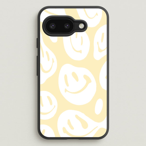 Trippn Smiley - Yellow  - Abstract Patterns Phone Case for Google Pixel 9a