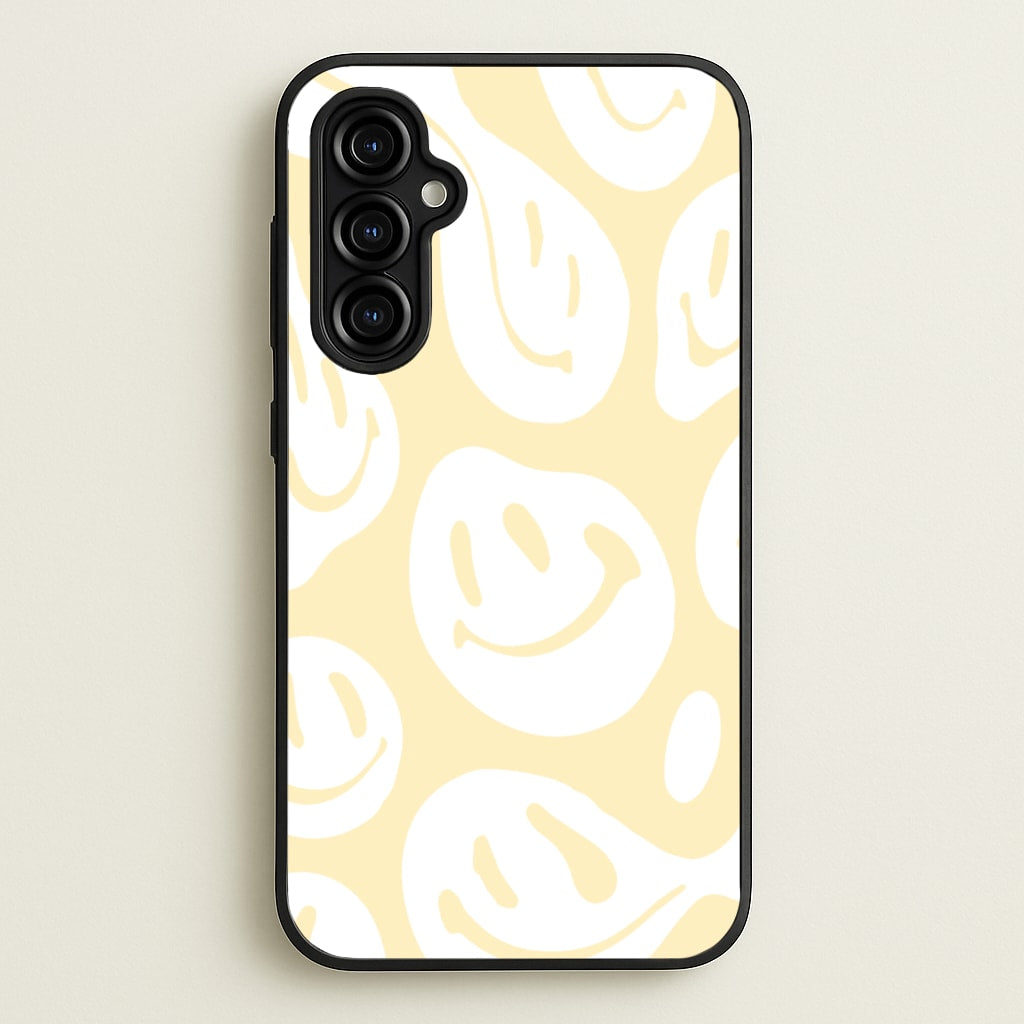 Trippn Smiley - Yellow  - Abstract Patterns Phone Case for Galaxy A54