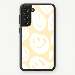Trippn Smiley - Yellow  - Abstract Patterns Phone Case for Galaxy S22