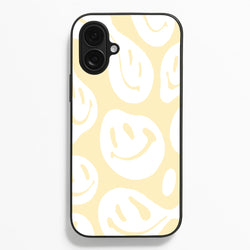 Trippn Smiley - Yellow  - Abstract Patterns Phone Case for iPhone 16 Plus