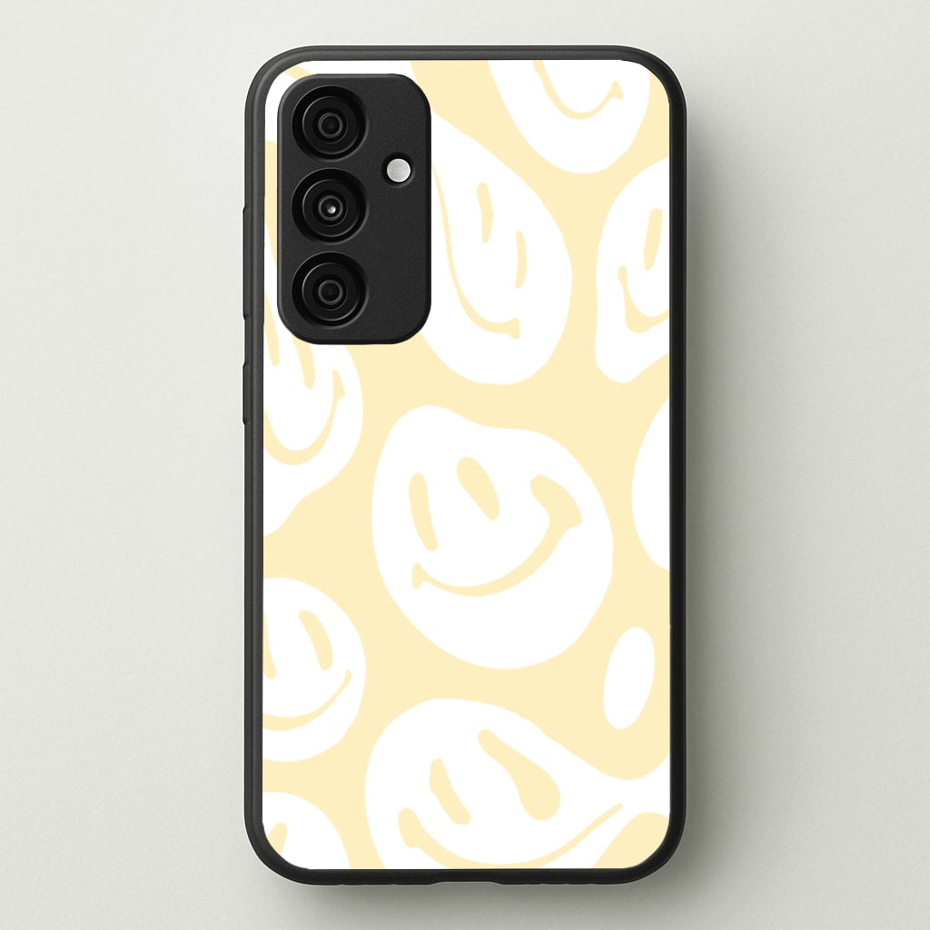 Trippn Smiley - Yellow  - Abstract Patterns Phone Case for Galaxy A15