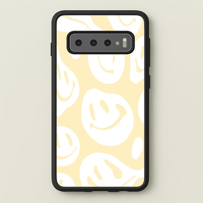 Trippn Smiley - Yellow  - Abstract Patterns Phone Case for Galaxy S10 Plus