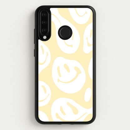 Trippn Smiley - Yellow  - Abstract Patterns Phone Case for Huawei P30 Lite