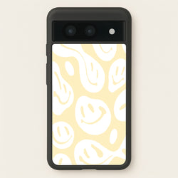 Trippn Smiley - Yellow  - Abstract Patterns Phone Case for Google Pixel 8a